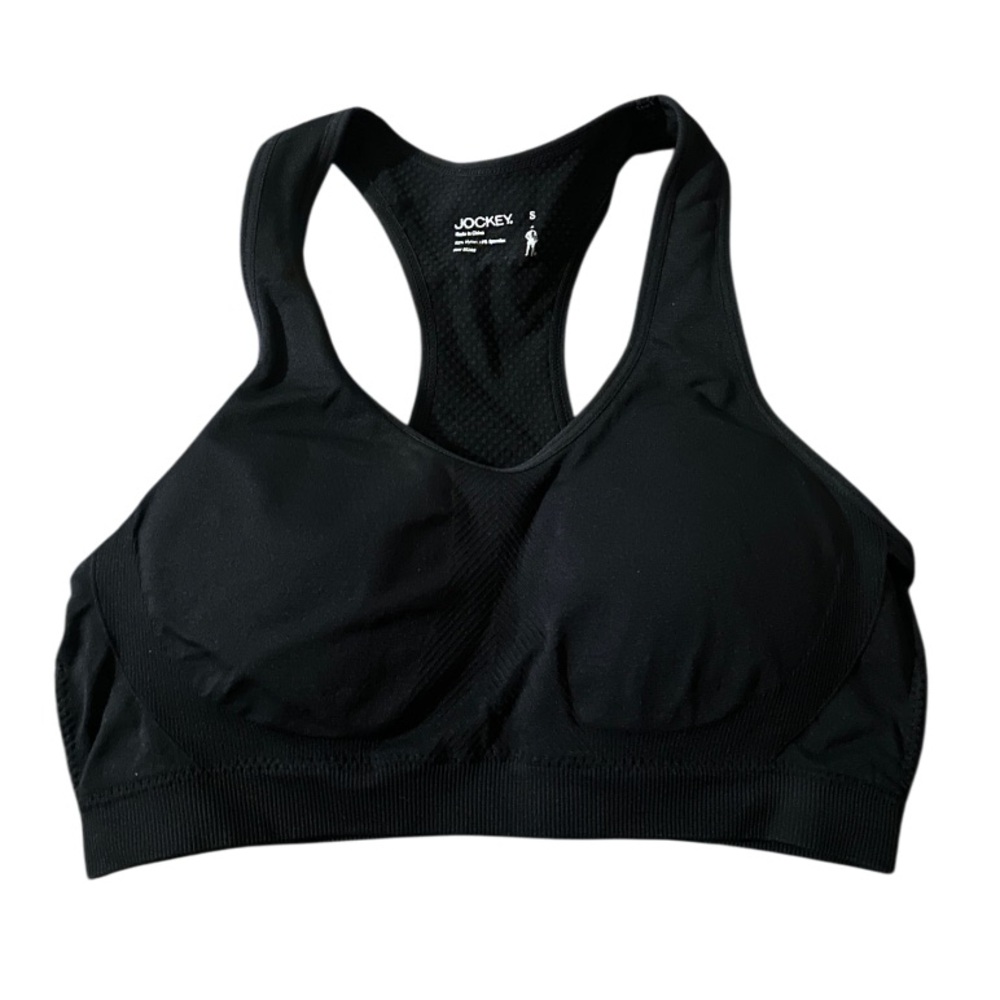 NWOT Jockey Black Removable Padding Sports Bra Small